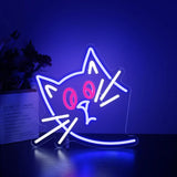 Qfdian  Cat Neon Sign USB LED Neon Light for Man Cave Room Home Party Birthday Beer Decoration Lamp Gift Night Light
