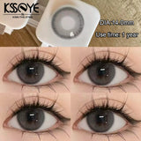 Qfdian 2Pcs Blue Color Contact Lenses with Myopia Diopter High Quality Eye Contacts Beauty Pupil Makeup Yearly Use Fast Shipping