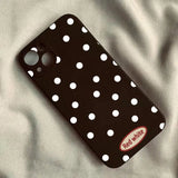 Qfdian  Cute Polka Dot Phone Case For iPhone 17 16 15 11 12 14 13 Pro Max Mini X XS XR 7 Plus 16E Air Shockproof Silicone Cover Funda