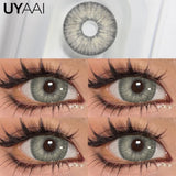 Qfdian  1Pair Fashion Big Lenses Colored Contact Lenses for Eyes Beauty Blue Eyes Lenses Natural Green Pupils Brown Grey Lens