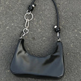 Qfdian Y2k Aesthetic Casual Top-Handle Bags Office Lady Office Lady Fairy Chic Shoulder Underarm Bag Luxury Design Purses and Handbags