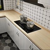 Qfdian 40cm wood grain modern style decoration waterproof moisture-proof mildew proof cabinet doors kitchen living room wallpaper