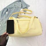 Qfdian Travel bag, women's large capacity training and fitness bag, storage crossbody backpack, adjustable shoulder strap