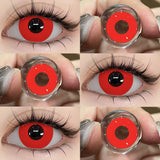 Qfdian  Cosplay Contact Lens Makeup Colored Pupils Cosmetics Beauty Red  Lenses Woman Cosplay Pink Pupils Halloween Color Contacts
