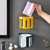 Qfdian Punch-free Toilet Paper Holder Bathroom Kitchen Tissue Box Wall-mounted Self-adhesive Storage Box Bathroom Bathroom Accessories