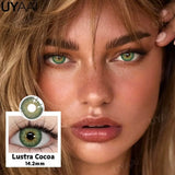 Qfdian  NEW Color Contact Lenses For Eyes Cosmetic Green Lens Beauty Women Natural Colored Pupils Brown Makeup Lens With Big Pupil