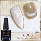 Qfdian  Transparent Cat Eye Gel polish Crystal Magnetic Gel Nail Polish Nail Semi Permanent Varnish UV Gel Nails Art Soak