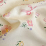 Qfdian  INS Floral Style Bedding Sets Ruffle Lace Bow Quilt Cover Romantic Bedclothes Decor Woman Girls Bedroom Duvet Cover 4pcs