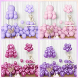 Qfdian  Pink Purple Balloon Garland Arch Kit Metal Purple Pink Balloons Purple Confetti Balloons Wedding Bridal Shower Party Decorations