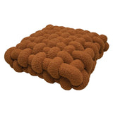 Qfdian  Lamb Wool Cushion Square Hand Woven Solid Color Simple Chair Sofa Bedroom Living Room Cushion Home Decoration Bay Window Cushion