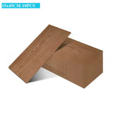 Qfdian  10Pcs 40x15cm PVC Floor Stickers Self-adhesive  Waterproof Thickened Wood Grain Floor  Foam  Living Room