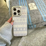 Qfdian Winter plating phone case for iphone 14promax 15pro 16 14 13 15 pro max 16pro 13promax snowman print protector cover shell