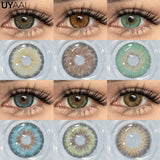 Qfdian  NEW Cleopatra Series Contact Lenses Cosmetics Eye Color Lenses Woman Accesories Black Lens Makeup Beauty Brown Lenses