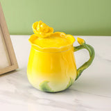 Qfdian Ceramic Rose Coffee Cup Saucer Exquisite Butterfly Kettle Afternoon Camellia Flower Teacup Flower Decoration Milk Coffee Cup New