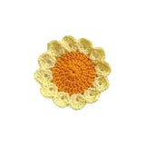 Qfdian  Flower Crochet Coaster Handmade Knitted Placemat for Tea Mug Pad Table Kitchen Decor for Birthday Wedding Tea Time