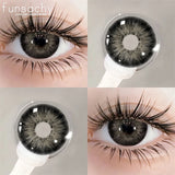 Qfdian   1 pair Colorcon Contact Lenses for Eyes Black Lenses Beautiful Cosmetic Pupil Blue Lenses Big Eyes Contacts Lens Yearly