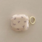 Qfdian Korea lovely candy color bow gloss silicone earphone case for airpods pro 2 for airpods 1 2 3 4 protection cover with keychain