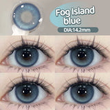 Qfdian  2PCS Myopia Beauty Colored  Contact Lenses Purple Halloween Makeup Lens Fashion Pupils Big Eye Lenses Natural Blue Lense