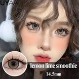 Qfdian  Contact Lenses Cosmetics Lenses Choco Jump Series Eye Color Lens Beauty Black contacts Woman Accesories Natual  Brown lens