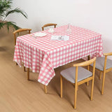 Qfdian  1/2/3pcs Disposable Red Gingham Plaid Table Cloths for Parties, Rectangle Party Table Cover for Picnic Farm Birthday Wedding,