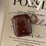Qfdian ins simple style coffee colored wine red khaki soft earphone shockproof bumper funda case for airpods 1 2 3 pro 2 silicone cover