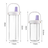 Qfdian  New Plastic Water Bottle With Straw Lid Portable Large Capacity Bubble Milk Tea Cups for Children Students Leak Proof Coffee Cup
