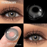 Qfdian  1Pair Big Eyes Gray Lenses Korean Natural Lenses Color Contact Lens Eyes Brown Blue Beautiful Pupil Lentes Cosmetics
