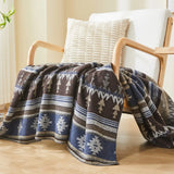 Qfdian  Sofa Cover Blanket Bay Window Blankets Knitted Rug Ethnic Style Air Conditioning Nap Cover Blankets Outdoor Camping