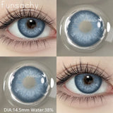 Qfdian  1pair Natural Color Contact Lenses for Eyes Blue Eye Lens Gray Lenses Fashion Korean Beauty Pupils Yearly Makeup Lens