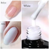 Qfdian 7ml Crystal Jelly Nude Rubber Base Gel Transparent Semi-permanent Varnish UV LED Construction Gel Nail Art Manicure