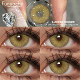 Qfdian  1pair Bloom Black Contact Lenses for Eyes Natural Cosmetic Brown Gray Pupil Eye Lens Color Lens Fashion Beauty Yearly