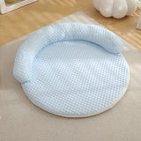 Qfdian  Round Cooling Pet Mat (Dog Beds/Mats) Breathable Ice Silk Mat Non Slip Summer Pad for Dogs Cats Multi Sizes 50-90cm Washable