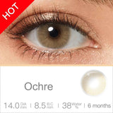 Qfdian 0~-6.00）Natural Colored Contact Lenses with Prescription Myopia Lenses with Degree Brown Lenses Gray Pupils Fast Shipping