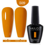 Qfdian  15ml UV Gel Nail Polish Semi Permanent Gel Varnish Enamel Brown Nail Gel Design Red Nails Art Nude Color Glitter Manicure