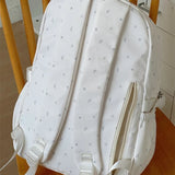 Qfdian High-capacity Y2k Aesthetic Star Print Schoolbags Transparent All Match Casual Ita Bags Sweet Preppy Backpacks for Women Student