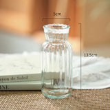 Qfdian  1pc Nordic Creative Transparent Vases for Plant Bottle Flower Pot Hydroponic Terrarium Arrangement Container Flower Table Vase