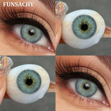 Qfdian  1 Pair Colored Contact Lenses for Eyes Green Beauty Pupils Brown Fashion Lenses High Quality Blue Eye Contacts Yearly