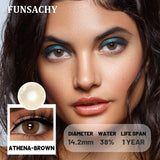 Qfdian  1Pair New Colored Contact Lenses for Eyes Big Black Eye Lens Natural Yearly Cosmetics Beauty Women Men Pupils Fast Ship