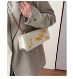 Qfdian Luxury Design Fashion Butterfly Chain Shoulder Bags Y2k Aesthetic Office Lady Chic Underarm Bag Women Elegant Purse and Handbags