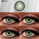 Qfdian  Color Contacts OMG Series Eyes Color Lenses Blue Beauty Contacts Makeup Green Lens Cosmetics Natual Big Black Lens 14.5mm
