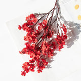 Qfdian  5pcs Fall Babys Breath Artificial Flowers Fake Plants for Home Wedding Centerpiece Table Thanksgiving Party Autumn Decorations