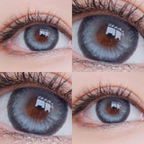 Qfdian  2pcs Cyberpunk Blue Contact Lenses for Eyes Fashion Color Pupils Beauty Eye Color lenses Natural Gray Lens Myopia Lenses