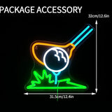 Qfdian  Golf Neon Sign For Wall Decor LED Neon Light Golf Club Room Decor Gym Sport Room USB Powered