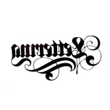 Qfdian  Black Language Waterproof Temporary Tattoos Men henna Tattoo flamingo Metallic flash tattoo adesivo de parede body feminino