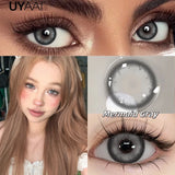 2pcs/pair Yearly Colored Contact Lenses Natural Green Lens Fashion Pupils Beauty gray Contact Lenses for Eyes