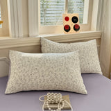 Qfdian  Ins Princess Bedding Set Soft Washed Bed Sheet Set Twin Queen Size Duvet Cover Set No Filling With Pillowcases Bedroom Decor
