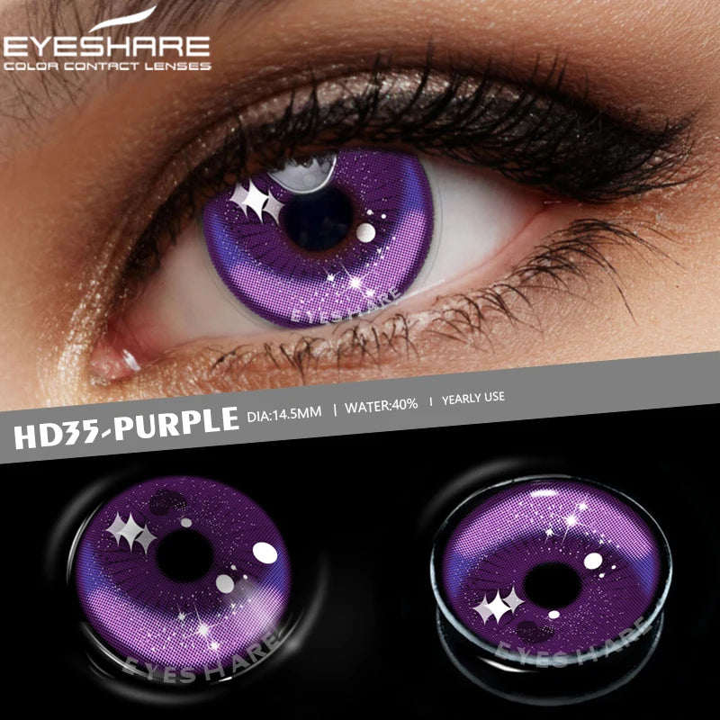 EYESHARE Color Contact Lenses for Eyes Sasuke Series Cosplay Pupils Makeup for Halloween Colored Contact Lenses Eyes Beauty