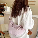 Qfdian  Fashion Y2k Aesthetic Casual Crossbody Chest Bags Men Women Vintage All Match Hobo Bag All Match Simple Trendy Shoulder Handbags