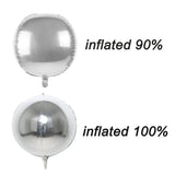 Qfdian  32inch Silver Gold 4D Balloons Foil Helium Huge Balloon Birthday Party Wedding Halloween Christmas Valentines Baby Shower Decor