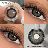 Qfdian  1Pair METATRON Series Fashion Makeup Beauty Contacts Lenses Soft Yearly Green Contacts Eyes Color Lenses Colored lenses